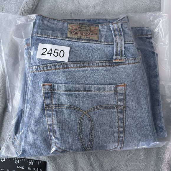 Paris Blues Cropped Jeans Womens Size 1 Straight Leg Low Rise Light Wash Blue - Picture 12 of 12